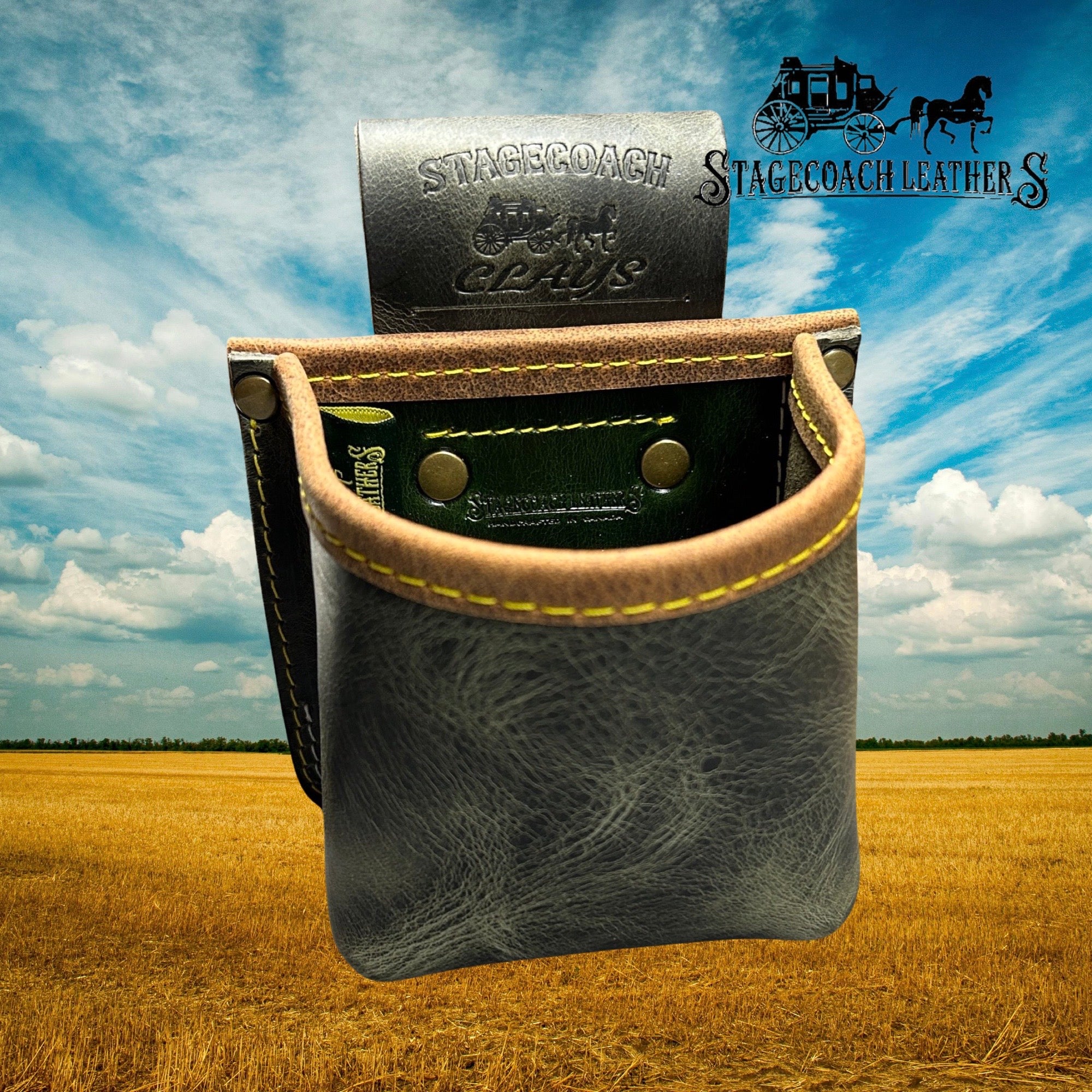 Ammo Box Shotgun Shell Belt TOURBON Leather For