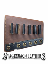 Load image into Gallery viewer, Butt Stock Shell Holder Two-tone Leather