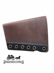 Butt Stock Shell Holder Two-tone Leather