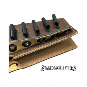 Butt Stock Shell Holder Two-tone Leather