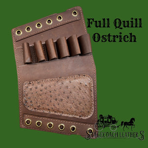 Butt Stock Shell Holder Ostrich Inlay Pad