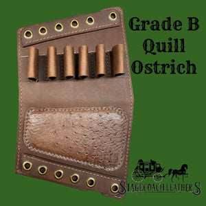 Butt Stock Shell Holder Ostrich Inlay Pad