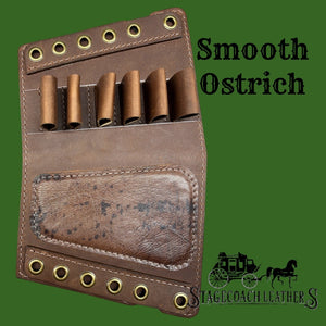 Butt Stock Shell Holder Ostrich Inlay Pad