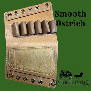 Butt Stock Shell Holder Ostrich Inlay Pad