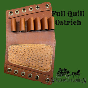 Butt Stock Shell Holder Ostrich Inlay Pad