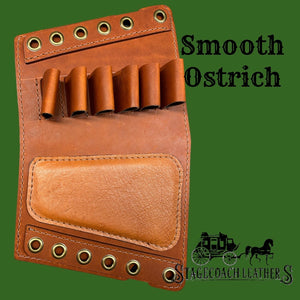 Butt Stock Shell Holder Ostrich Inlay Pad