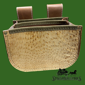 Uplander Ostrich Leather Shell Bag