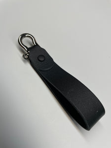 Leather Brass shackle fob