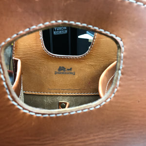 Leather Wine Tote. 4 Bottle Carrier